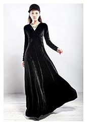 V-neck Corduroy/Polyester  Dress