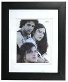 Nexxt by Linea Metro ND1480W frame 11x14  with white mat, holds 8x10 photo Black