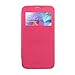 Galaxy Note 2 Case, Goospery® Wow Bumper [Window] View Case [PU Leather] Galaxy Note 2 Jelly View Cover Case by Mercury [Hot Pink]