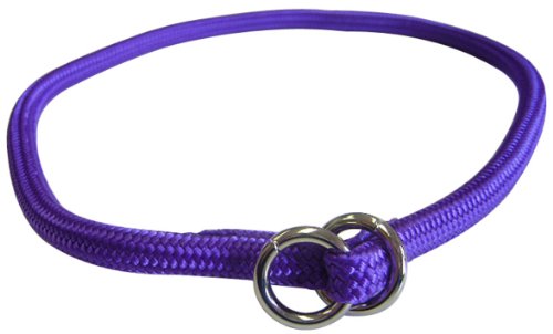 Hamilton 829 PU 5/16-Inch by 20-Inch Round Braided Choke Nylon Dog Collar, Purple