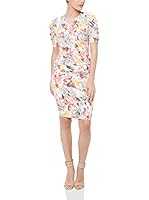 The Jersey Dress Company Vestido 3331 (Blanco / Multicolor)