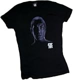 Star Trek Movie - Spock Shadows Crop Sleeve Fitted Juniors T-Shirt