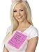 Wear It Pink - Official - Badge with Pink Marabou Trim - 45p goes to Breast Cancer Campaign
