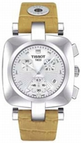 Tissot Women's T0203171603700 T-Trend Odaci-T Chronograph Beige Leather Watch