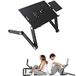 Adjustable Laptop Table Portable Bed Tray Book Stand Fit up to 17" Laptop, Build-in Two USB Cooling Fan Adjustable Laptop Table Portable Bed Tray Book Stand Fit up to 17" Laptop, Build-in Two USB Cooling Fan