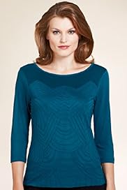 Per Una 34 Sleeve Stitched Work Top