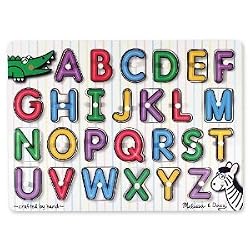 MELISSA & DOUG SEE-INSIDE ALPHABET PEG PUZZLE