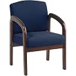 Mahogany/Midnight Blue Finish Visitors Chair By Office Star