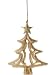 Festive Glitter Acrylic Tree, Gold, 10 cm