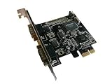 Carte Contrôleur PCI EXPRESS (PCI-E) // 2 ports SERIE RS232 // Prises DB9 Mâles