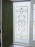 South Beach Etched Glass design by Wallpaper For Windows, decorative window film, 32 in x 74 in