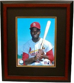 Lou Brock unsigned St. Louis Cardinals 8x10 Photo Custom Framed - Framed MLB Photos, Plaques, and Collages