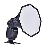 CowboyStudio 8-Inch Portable Quick Setup Speedlite Octagon Diffuser Softbox for Nikon, Canon, Sigma, Sony, Pentax, Olympus, Panasonic Speedlite Flashes