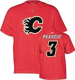 Dion Phaneuf Calgary Flames Red Name and Number T-Shirt