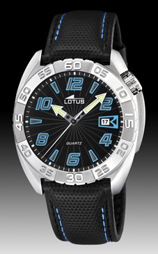 Lotus Herren-Uhren Quarz mit Lederband 15696/3