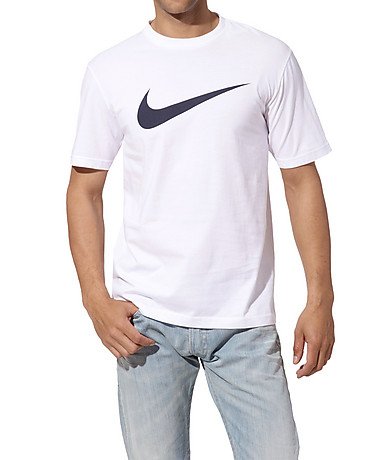NIKE Herren T-Shirt Good Chest Swoosh, white/dk grey heather/dark obsidian, XL, 360150 Preisvergleich