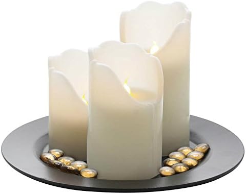 Remote Control 3-Candle Flameless Led Centerpiece-2pack