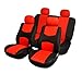 Read FH-FB050114 Flat Cloth Car Seat Covers Red / Black Color Details FH-FB050114 Flat Cloth Car Seat Covers Red / Black Color