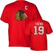 Men`s Chicago Blackhawks #19 Jonathan Toews Name & Number Tshirt