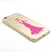 iPhone 6 Case, iPhone 6s Case, JAHOLAN Amusing Whimsical Designs Clear TPU Soft Case Rubber Silicone Skin Cover for Normal 4.7 inches iPhone 6/6s - Full Dress Girl