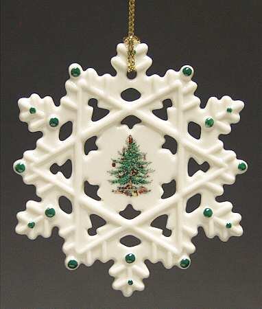 Spode Christmas Tree Snowflake Ornament Spode Christmas Tree Snowflake Ornament