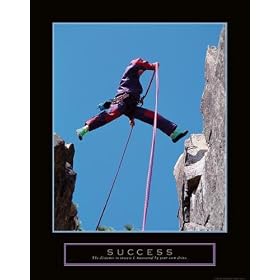 Success - Rock Jumper by Bill Hall. Art Print Poster FRAME IT.. 22 inches width by 28 inches height. Highest Quality Art Poster Print