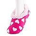 Snoozies Dots and Hearts Fleece Lined Womens Footies