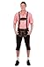 Bavarian Traditional Leather Trousers Lederhosen with Suspenders Darkbrown