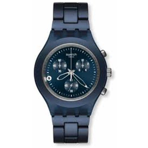 Swatch Men's SVCN4004AG Aluminum Quartz Watch with Blue Dial
