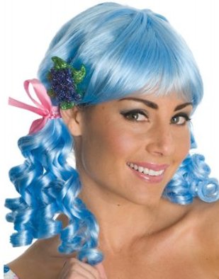 Adult Womens Strawberry Shortcake Blueberry Muffin Blue Costume Wig