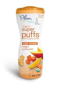 Plum Organics Super Puffs Orange, Mango & Sweet Potato, 1.5-Ounce (Pack of 4)