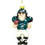 Sc Sports Philadelphia Eagles Glass Football Player Ornament-Size: One Size
