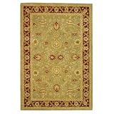 IMAGE OF Safavieh Anatolia Collection AN548A Handmade Light Green and Red Hand-Spun Wool Area Runner, 2-Feet 3-Inch by 12-Feet