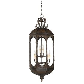 World Imports Lighting 7509-38 Bengal Bay Iron Pendant, Iron Oxide, 18-Inch Diameter 46-Inch Height