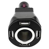 5-in-1 Auto Charger. 4-Port USB Car Charger and 1 12V DC Cigarette Socket - Great for iPhones, iPods, GPS, PSP, Cell Phones, Radar Detectors, and Many More