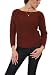 Women's Vince Boat Neck Crop Sweater in Henna Size XS