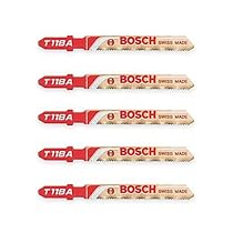 Bosch T118A 3-Inch 24-Tooth Jig Saw Blades, 5-Pack
