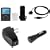 Durable Flexible Soft Black Silicone Skin Case with Belt Clip and Armband + USB Car + USB Home Travel Charger + USB Data Cable for Sandisk Sansa Fuze