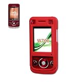 New Fashionable Perfect Fit Hard Protector Skin Cover Cell Phone Case for SONY ERICSSON W760 AT&T - Red