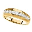 14K Yellow Gold Diamond Man's Ring - 0.75 Ct.