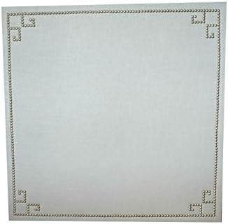 Linen Cork Board Pin Board with a Nail Head Design 30x30 by Pavona Interiors