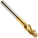 Alvord Polk 407 High-Speed Steel Counterbore, Built-In Pilot, TiN Coating, 1/64" Oversize
