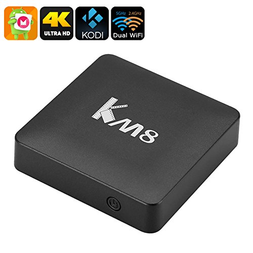 KM8 Android 6.0 TV Box - Amlogic S905X CPU, Mali GPU, 2GB RAM, Kodi 17.0, Dual Band Wi-Fi