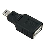 eForCity USB 2.0 Type A to Mini USB 5-Pin Type B Female / Male Adapter