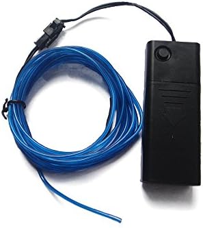 Hotshopping 5 Pack Line 9ft Neon Glowing Strobing Electroluminescent Wires (El Wire) Blue