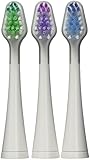 Dazzlepro RST2911 Replacement Heads for Sonic TB, Plastic, White/Grey (Pack of 3)