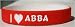 I Love Abba Custom Wristband