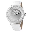 D&G Dolce & Gabbana Primetime White Crystal Silver Dial Women's Watch #DW0516