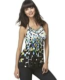 XOXO - XOXO Geometric-Print Babydoll Halter Top
