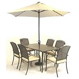 152cm Rectangle Rimini Table with 6 Chairs